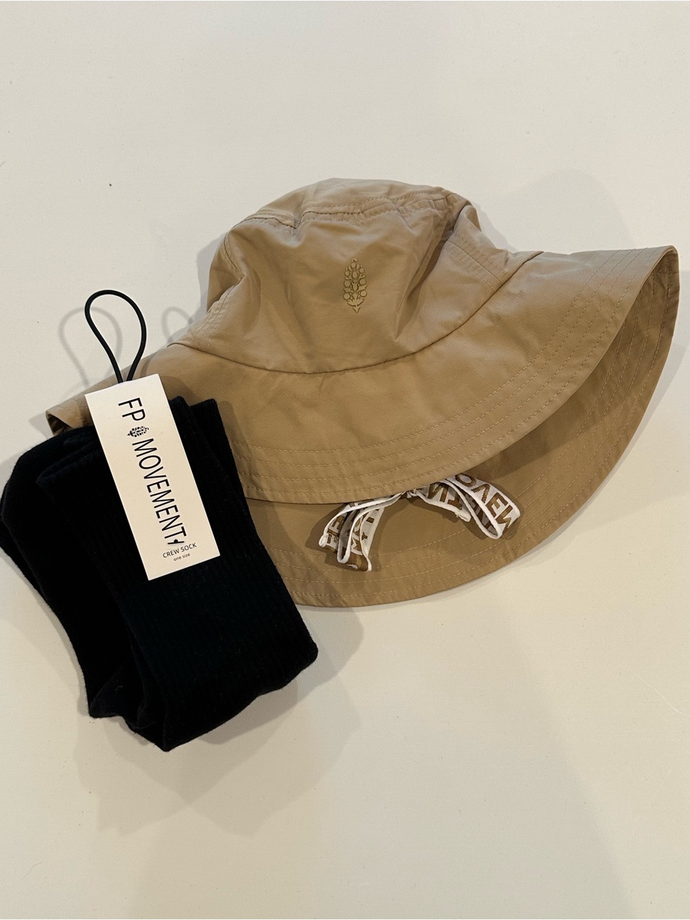 NWT Bundle of FP Movement Adventure Bucket Hat and Crew Socks OS